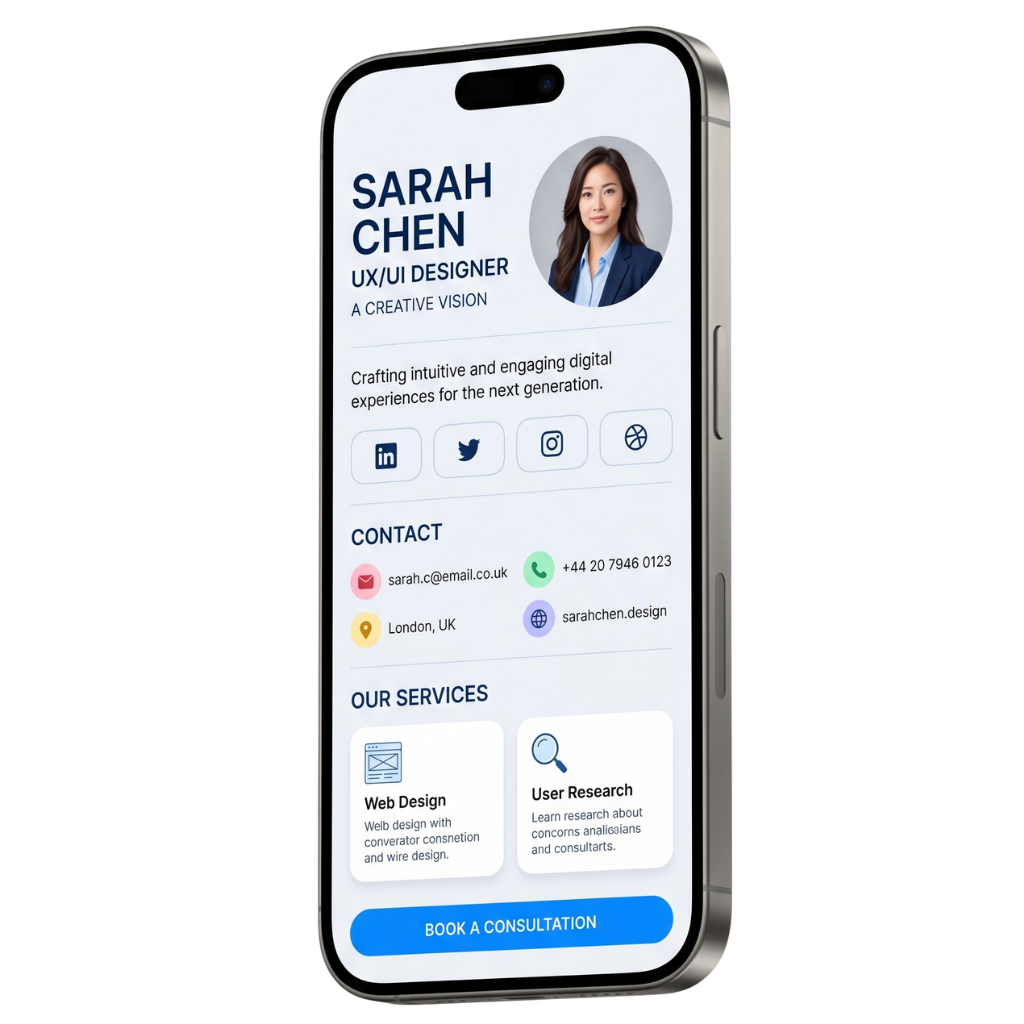 Digital vCard Illustration